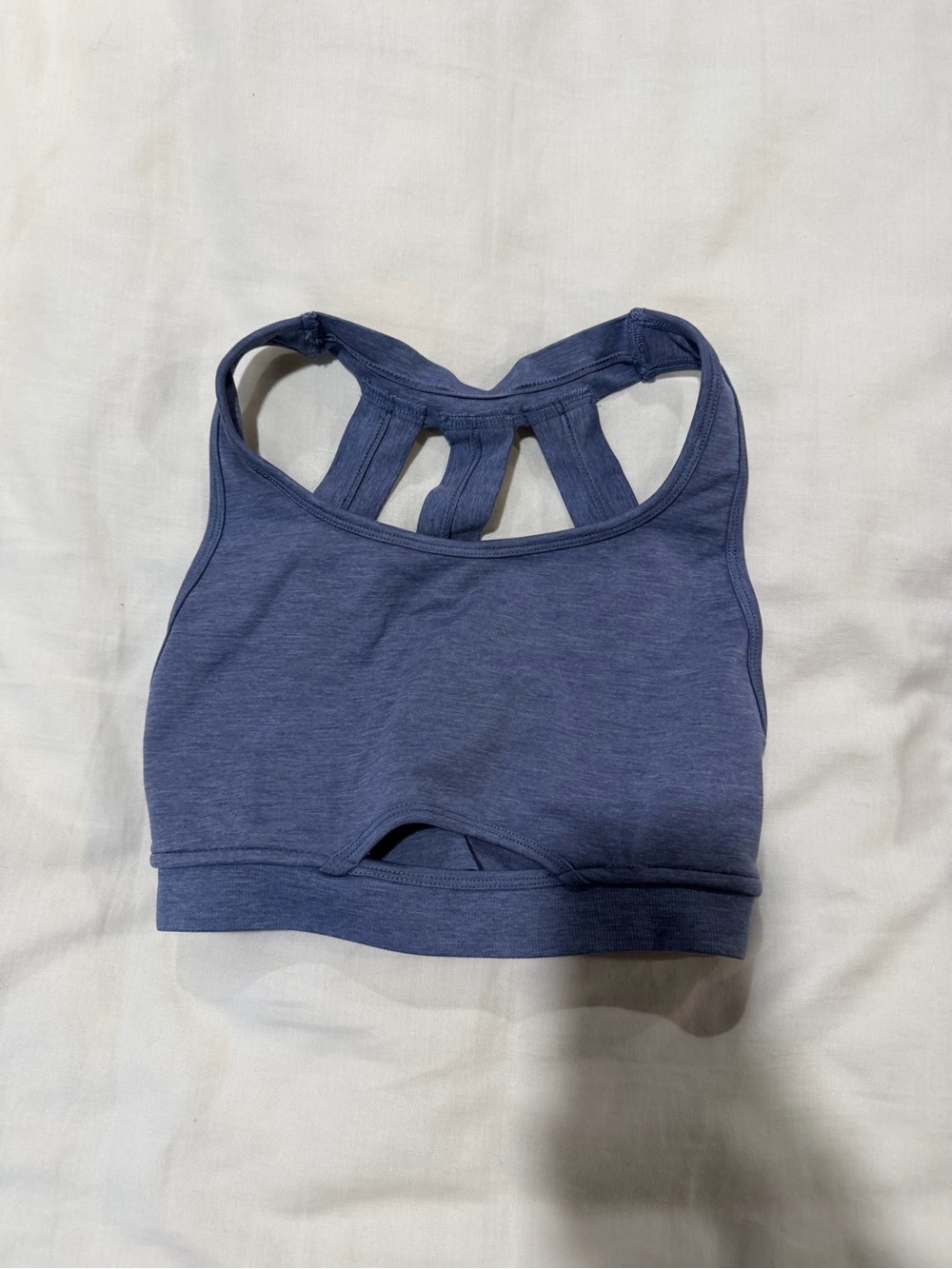Alphalete heathered light blue racerback tank